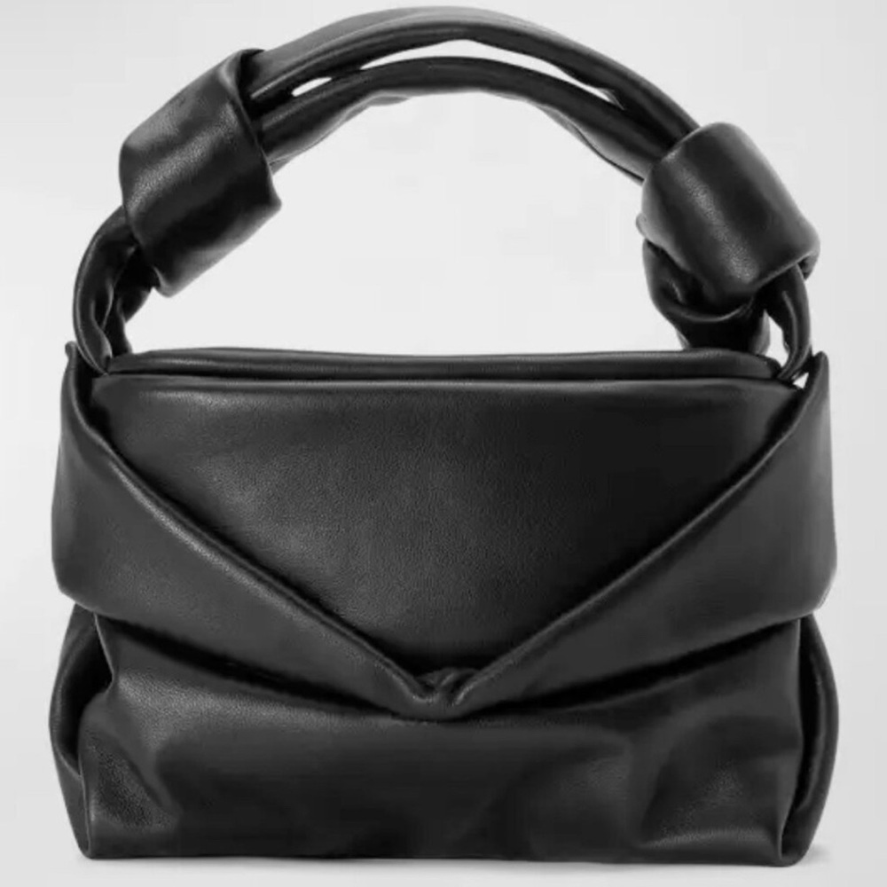 STAUD Black Knotted Handle Shoulder Bag